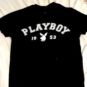 PLAYBOY Black T-shirt. Small, Barely used